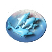 Resin dolphin wall plaque tourist souvenir home decoration